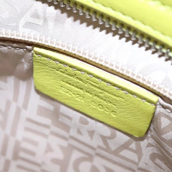 Salvatore Ferragamo Sofia Gancini Hand Bag Straw Leather 2way Green Auth 103207V - Picture 12 of 16